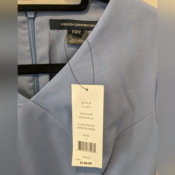 NWT French Connection Glass Stretch Dress, Bodycon, size 4 - Picture 3 of 6